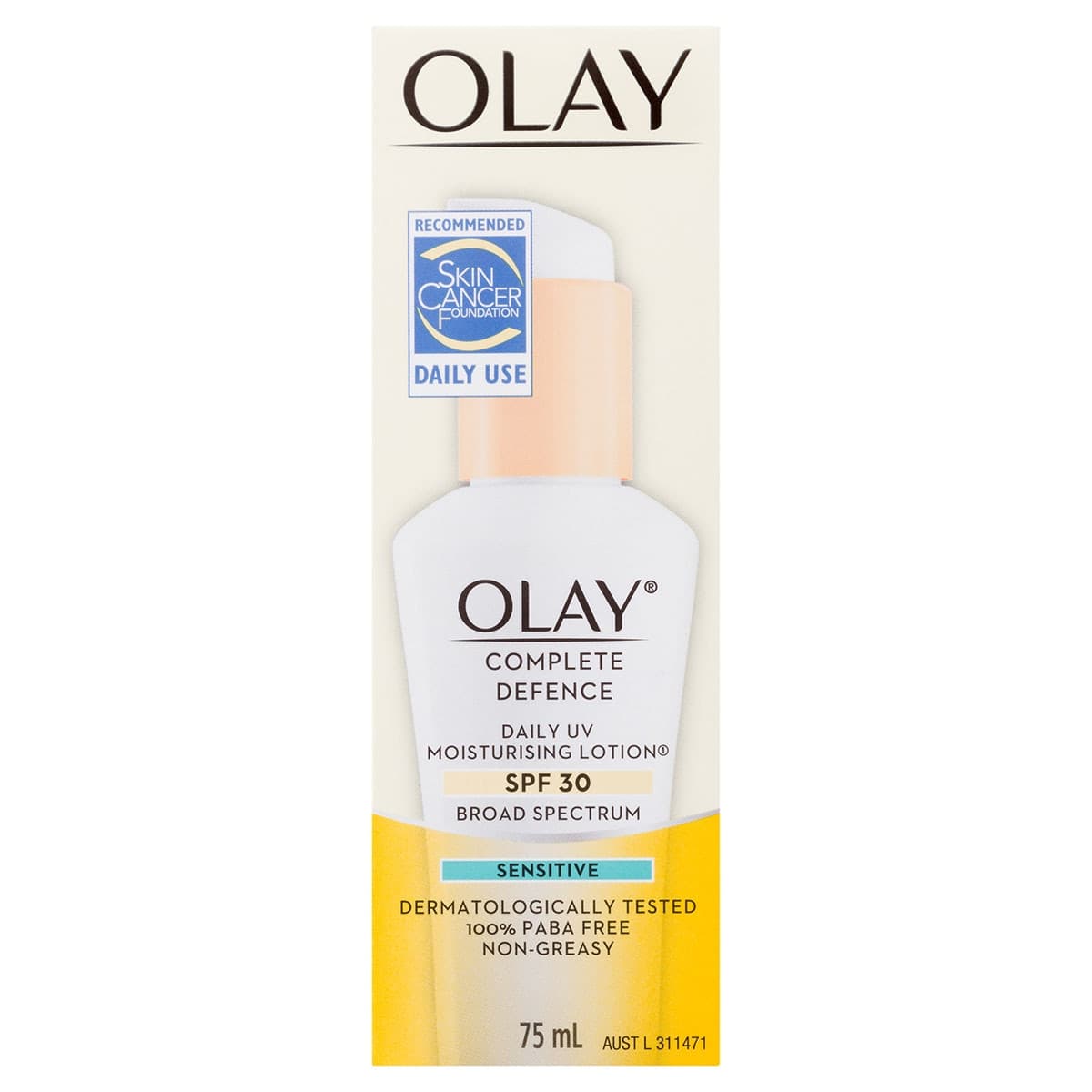 Olay Complete Defence Daily Uv Lotion Sensitive Spf30 75Ml