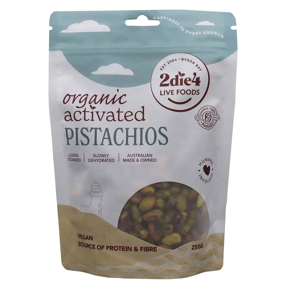 2Die4 Organic Activated Vegan Pistachios 250G