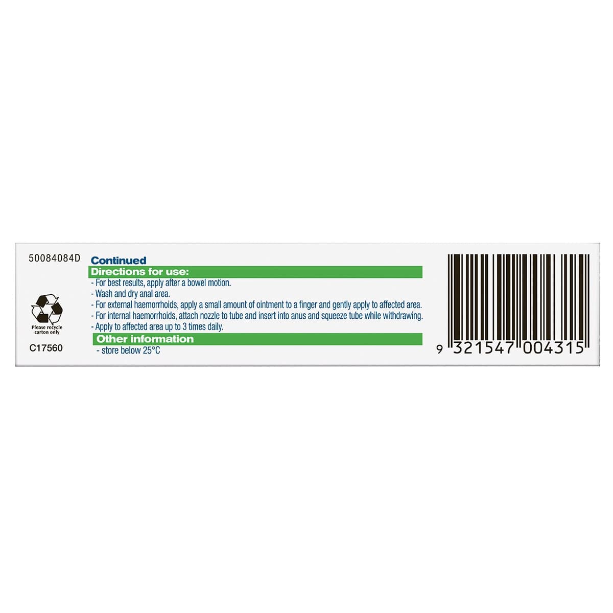 Thumbnail Proctosedyl Haemorrhoids Relief Ointment 30g