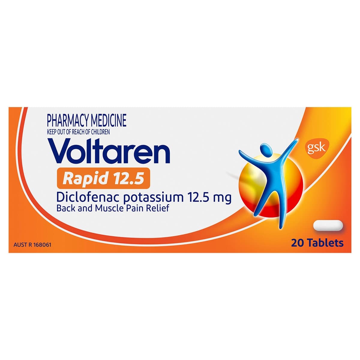 Voltaren Rapid 12.5mg Pain Relief 20 Tablets