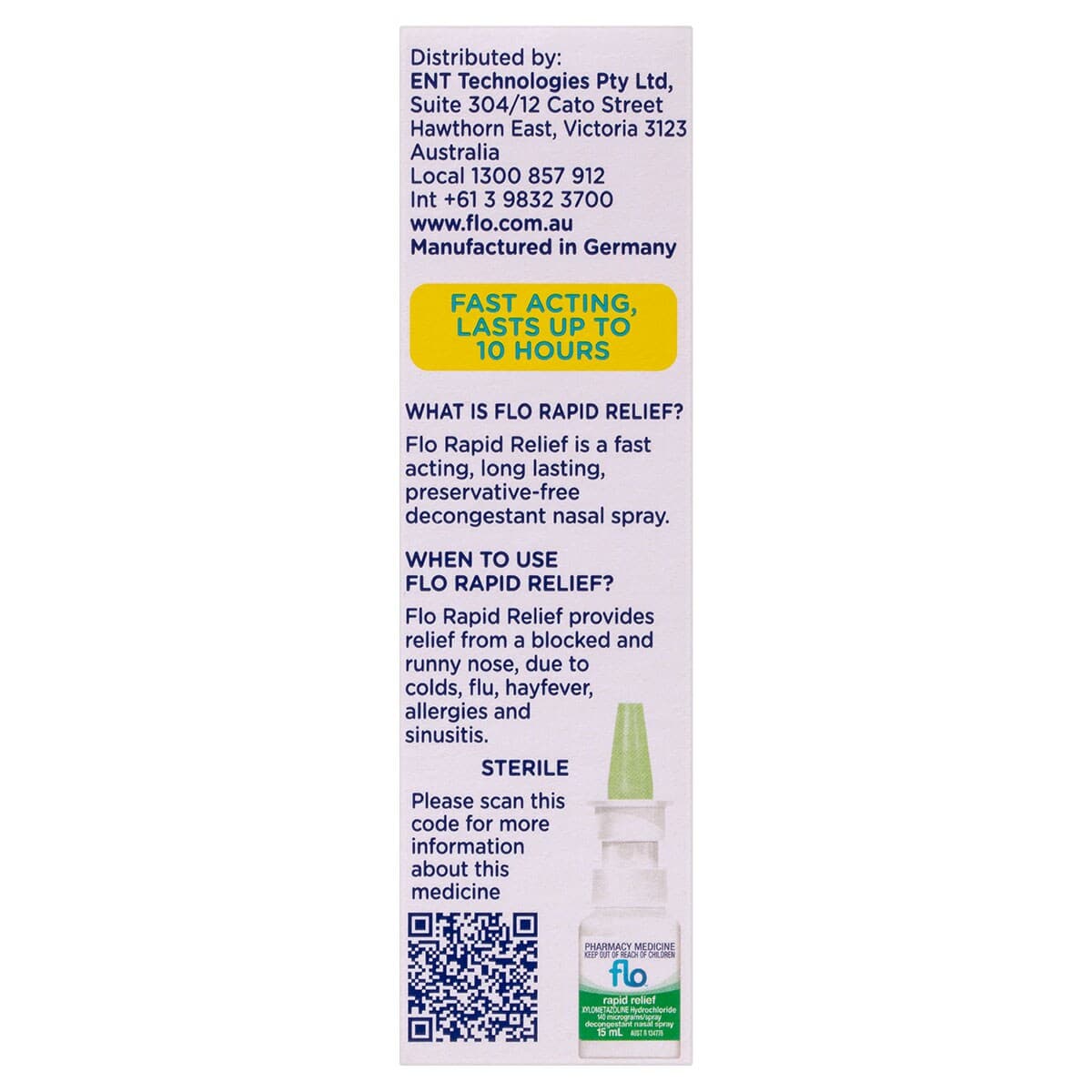 Thumbnail Flo Rapid Relief Decongestant Nasal Spray 15ml