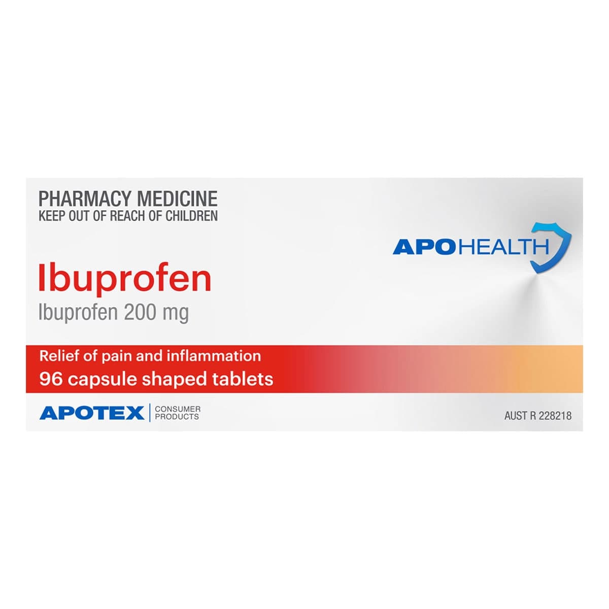 APOHEALTH Ibuprofen 200mg Pain Relief 96 Tablets