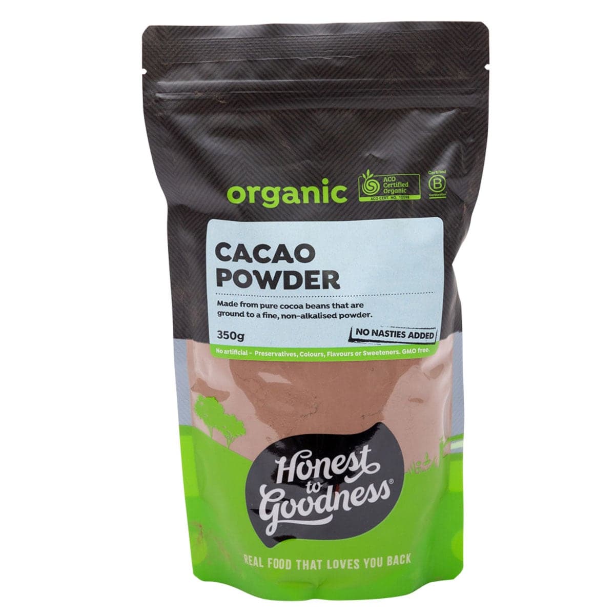 Honest To Goodness Organic Cacao Powder 350G