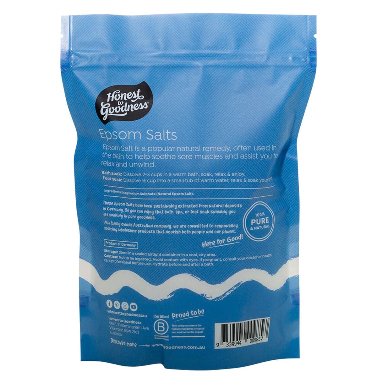 Thumbnail Honest To Goodness Natural Epsom Salts 1Kg