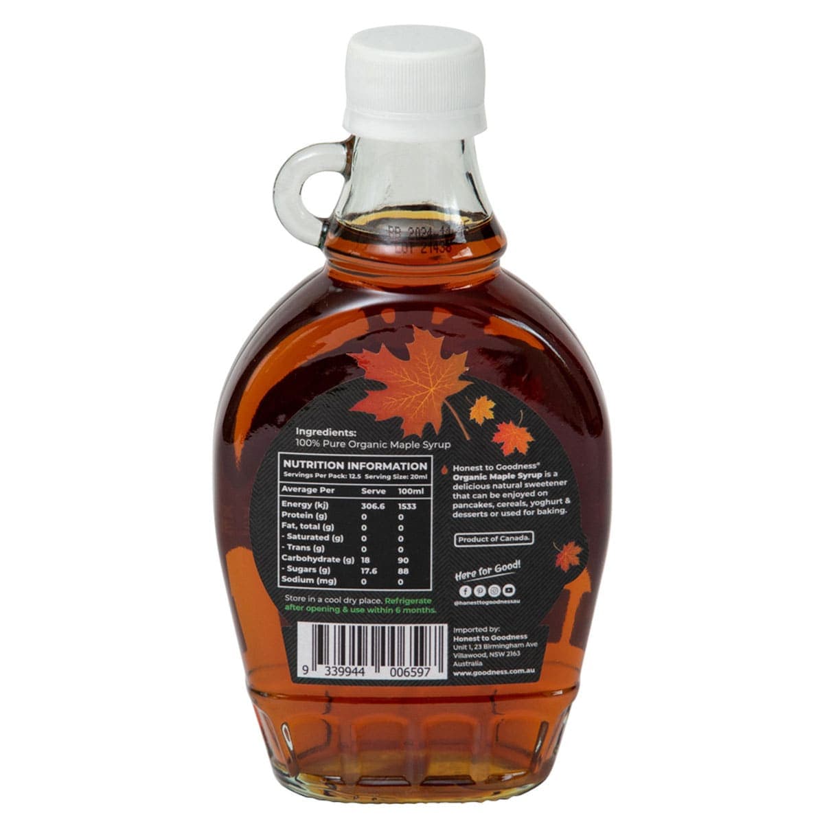 Thumbnail Honest To Goodness Organic Maple Syrup 250Ml