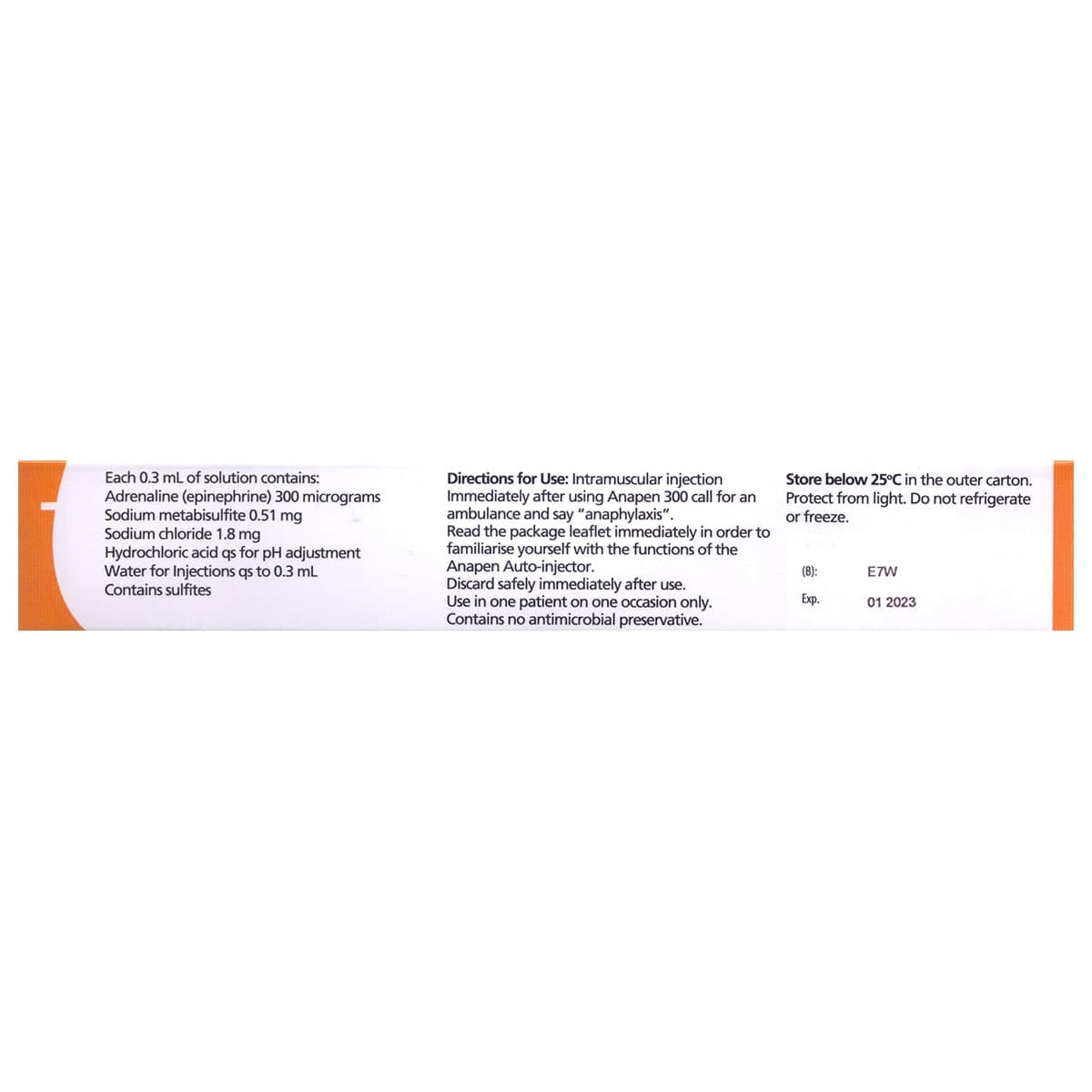 Thumbnail Anapen Adrenaline (300mcg) Auto-Injector 1 Pre-Filled Syringe