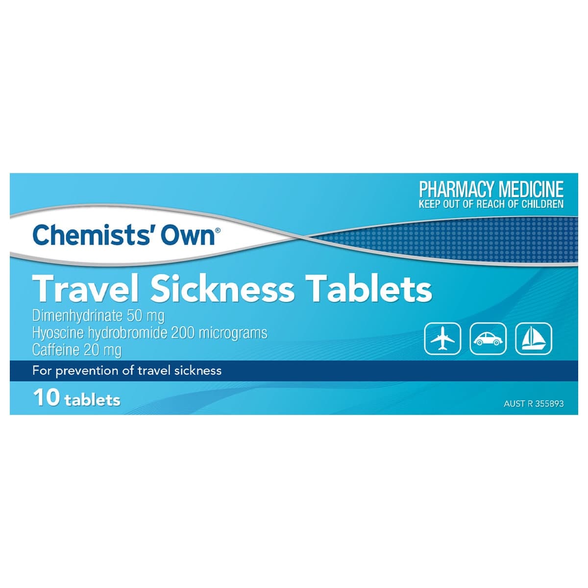 Chemists Own Travel Sickness Tablets 10 Pack