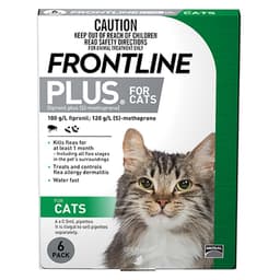 Frontline Plus For Cats Green 6 Doses