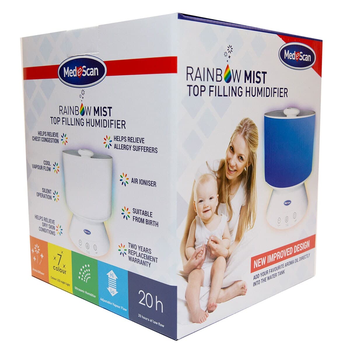 Thumbnail Medescan Rainbow Mist Top Fill Humidifier