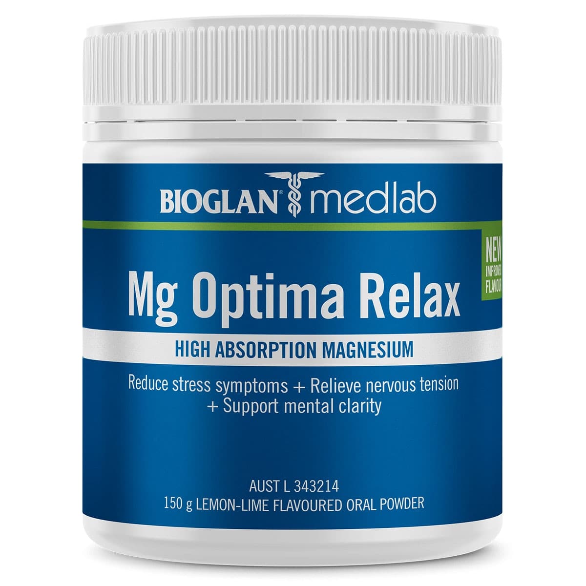 Medlab Mg Optima Relax Lemon-Lime Powder 150G