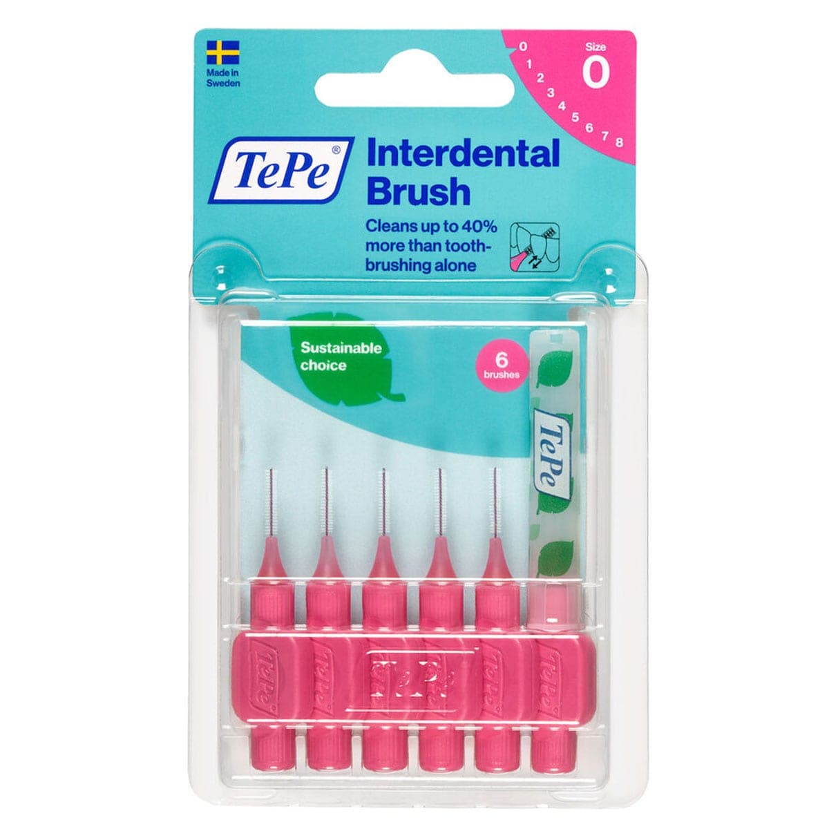 Tepe Interdental Brush 0.4Mm Pink 6 Pack