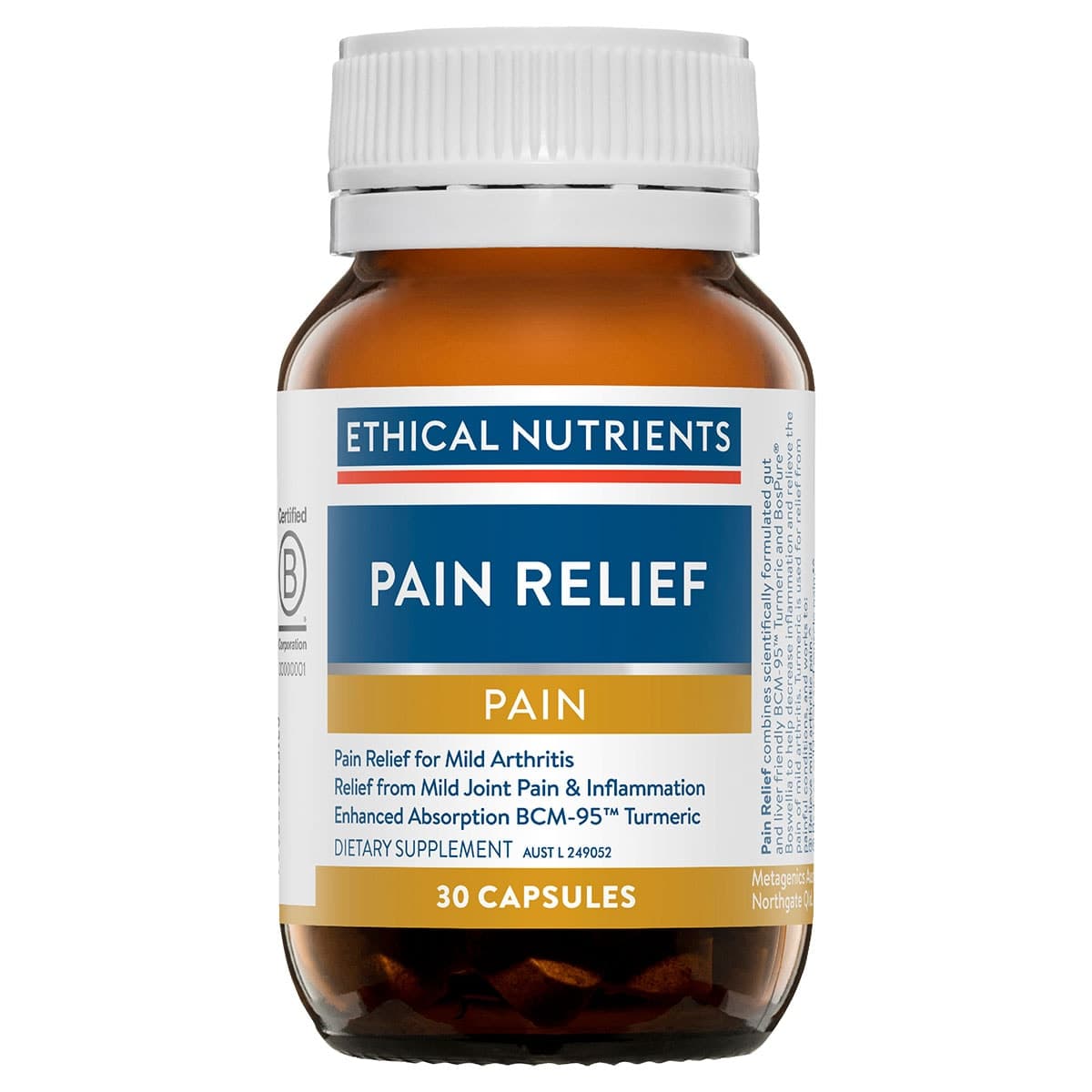 Ethical Nutrients Pain Relief 30 Capsules