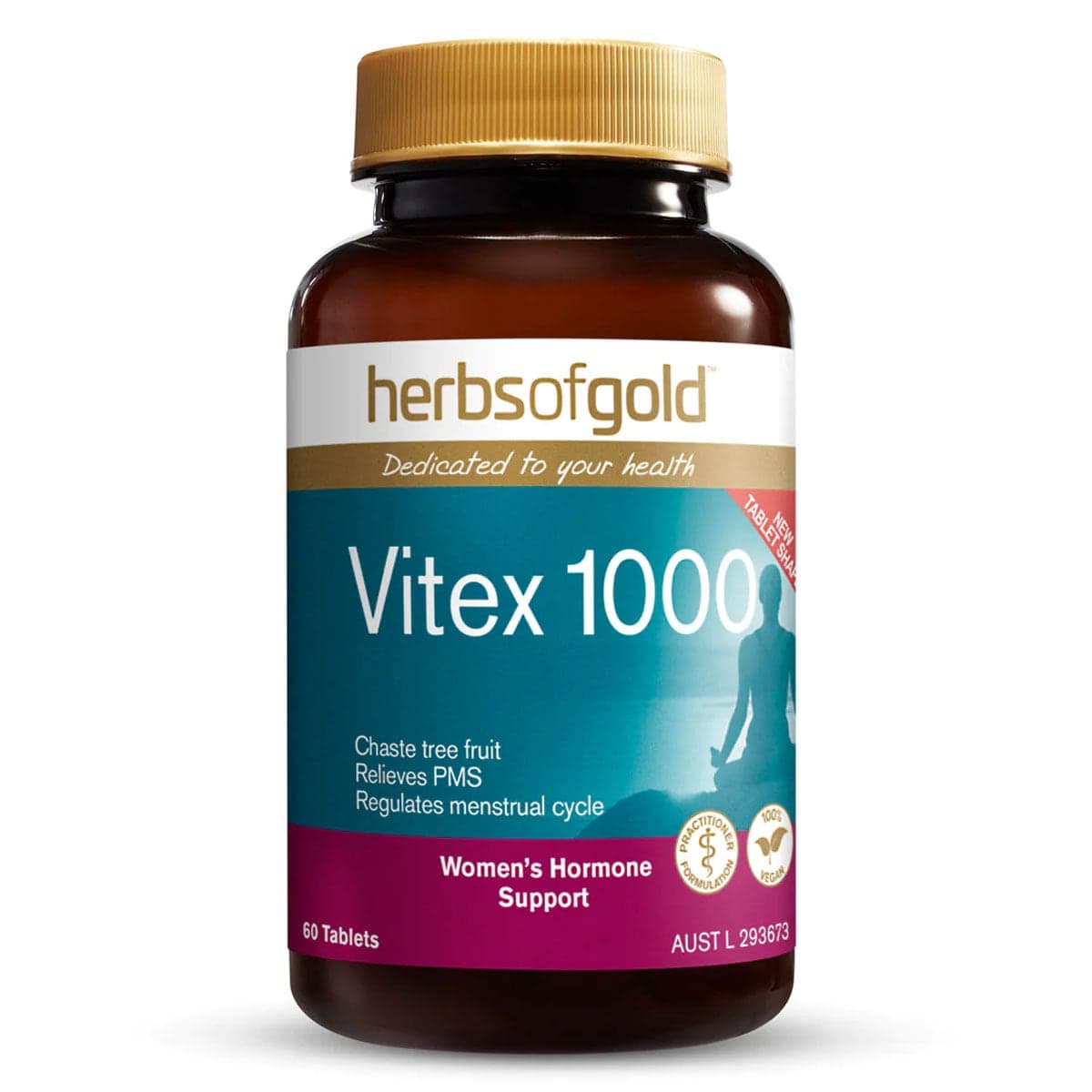 Herbs Of Gold Vitex 1000 60 Tablets