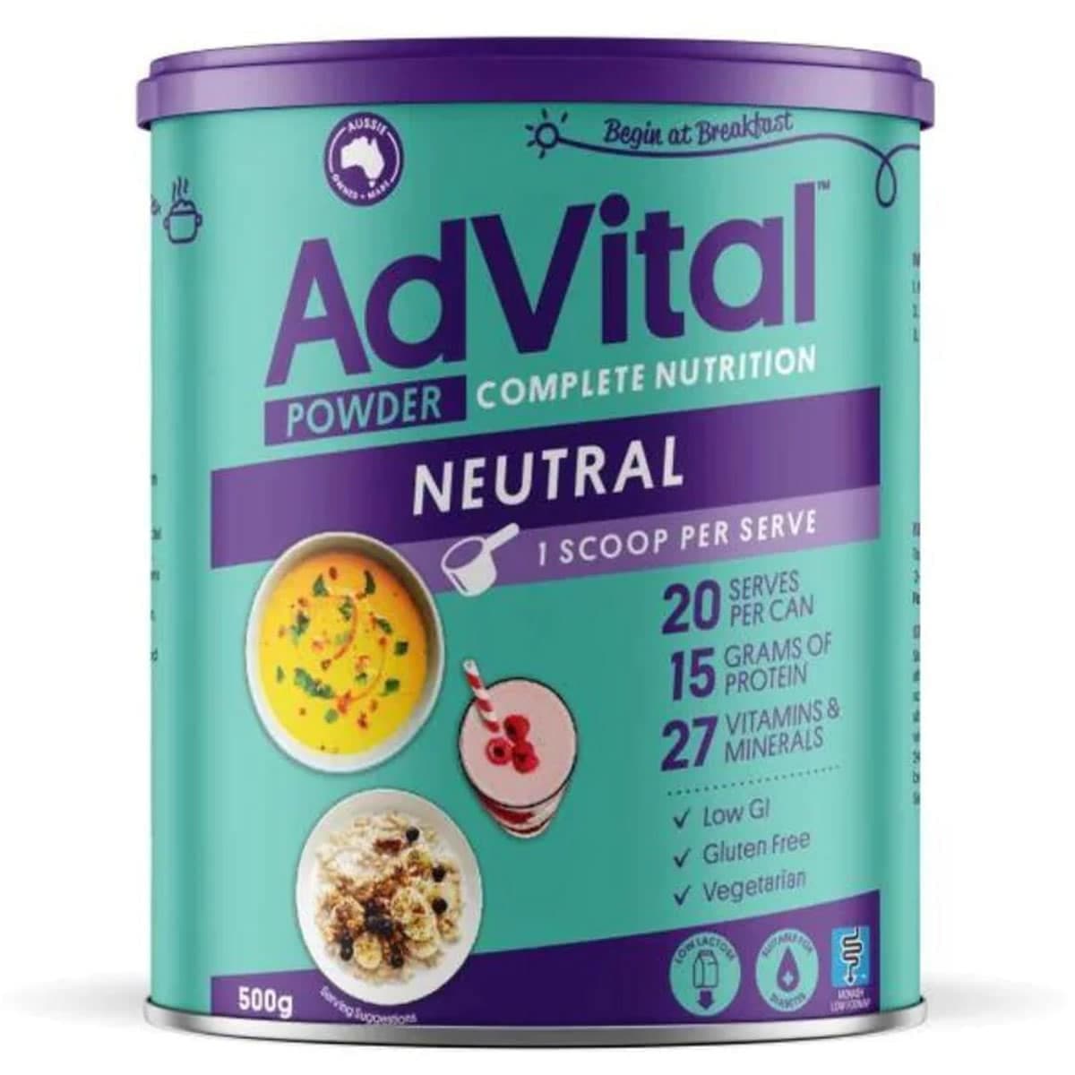 Advital Nutritionally Complete Neutral Powder 500G