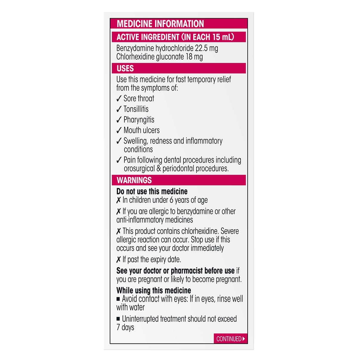 Thumbnail Difflam Plus Sore Throat & Mouth Solution + Antiseptic & Anti-Inflammatory 100ml