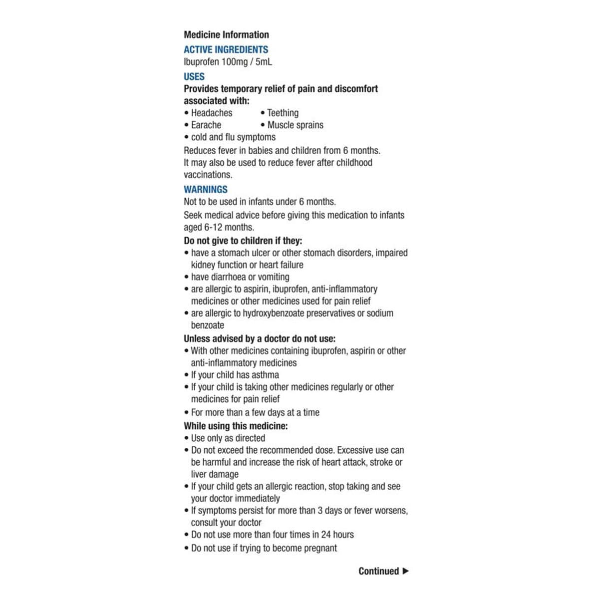 Thumbnail Chemists Own Children's Ibuprofen Pain & Fever 6 Months - 12 Years 200ml