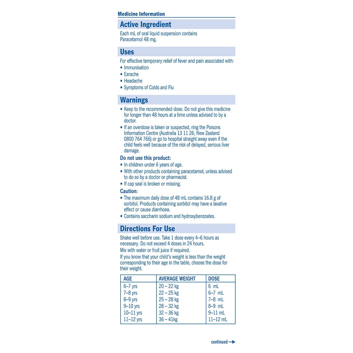 Thumbnail Pharmacy Choice Children's Paracetamol 6-12 Years 200ml