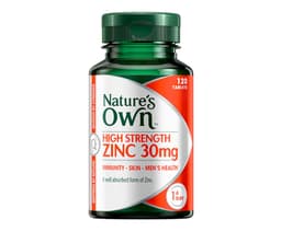 Natures Own Zinc 30Mg 120 Tablets