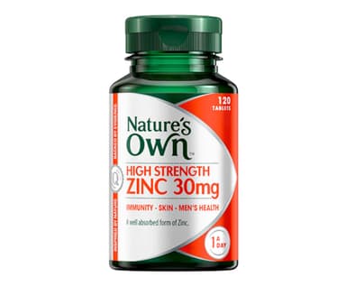 Natures Own Zinc 30Mg 120 Tablets