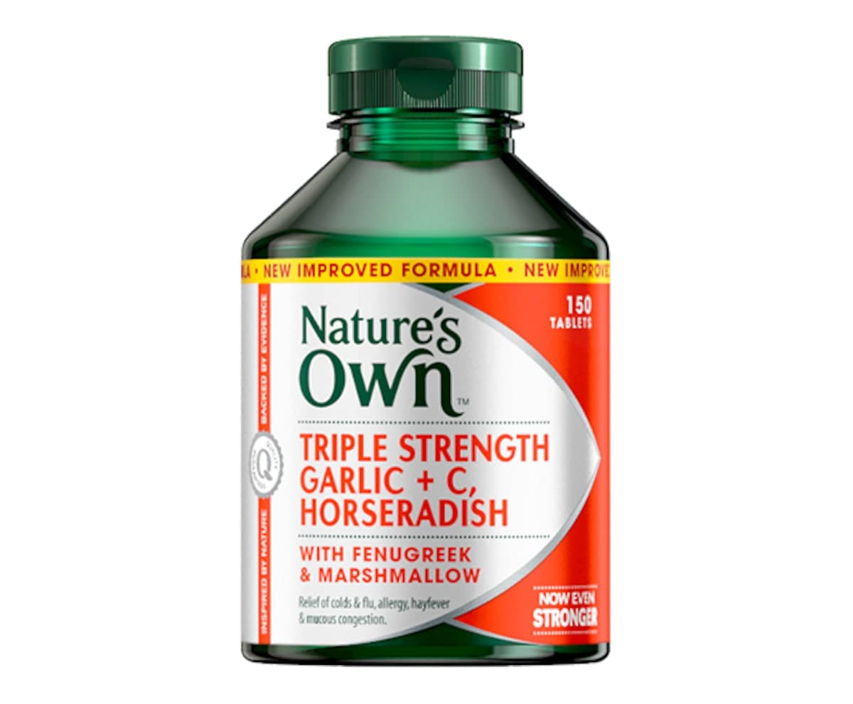 Natures Own Triple Strength Garlic+C Horseradish 150 Tablets