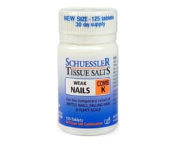 Schuessler Tissue Salts Comb K Weak Nails 125 Tablets