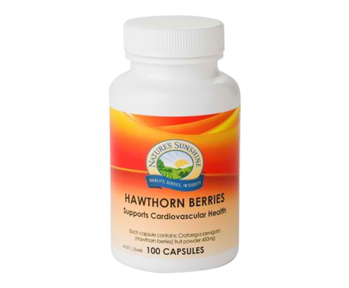 Nature's Sunshine Hawthorn Berries 450Mg 100 Capsules