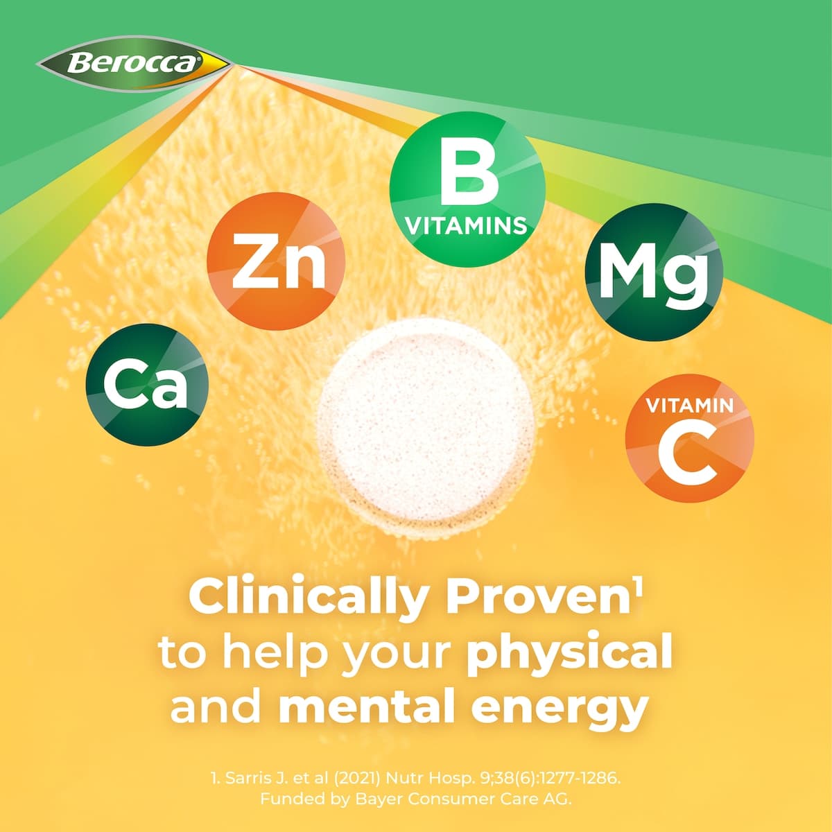 Thumbnail Berocca Energy Mango & Orange 15 Effervescent Tablet