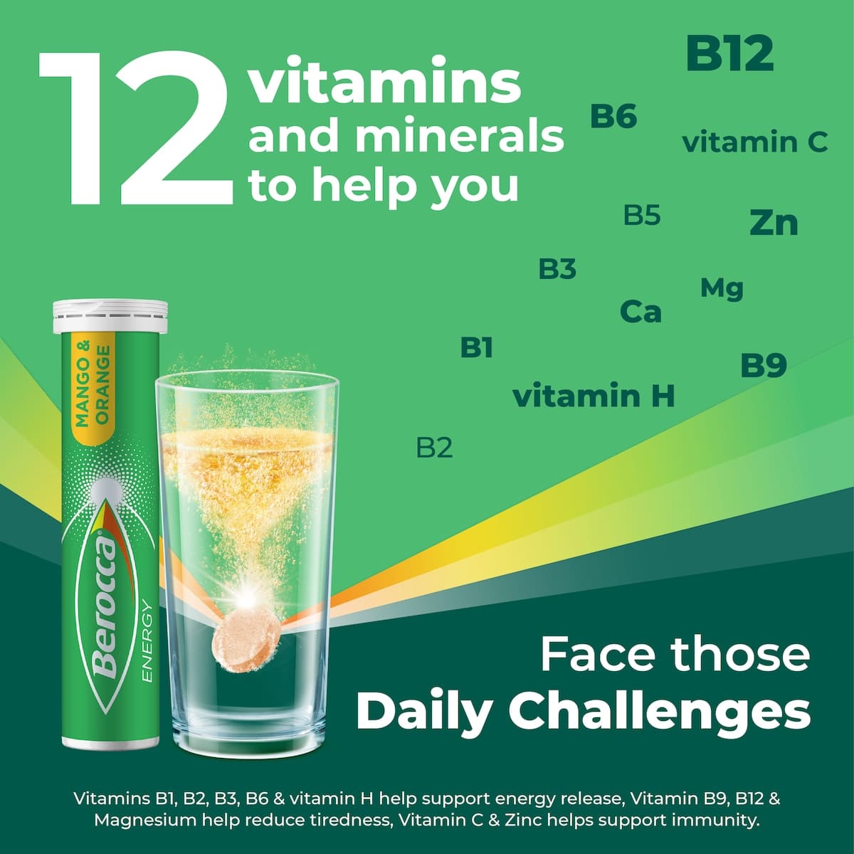 Thumbnail Berocca Energy Mango & Orange 15 Effervescent Tablet