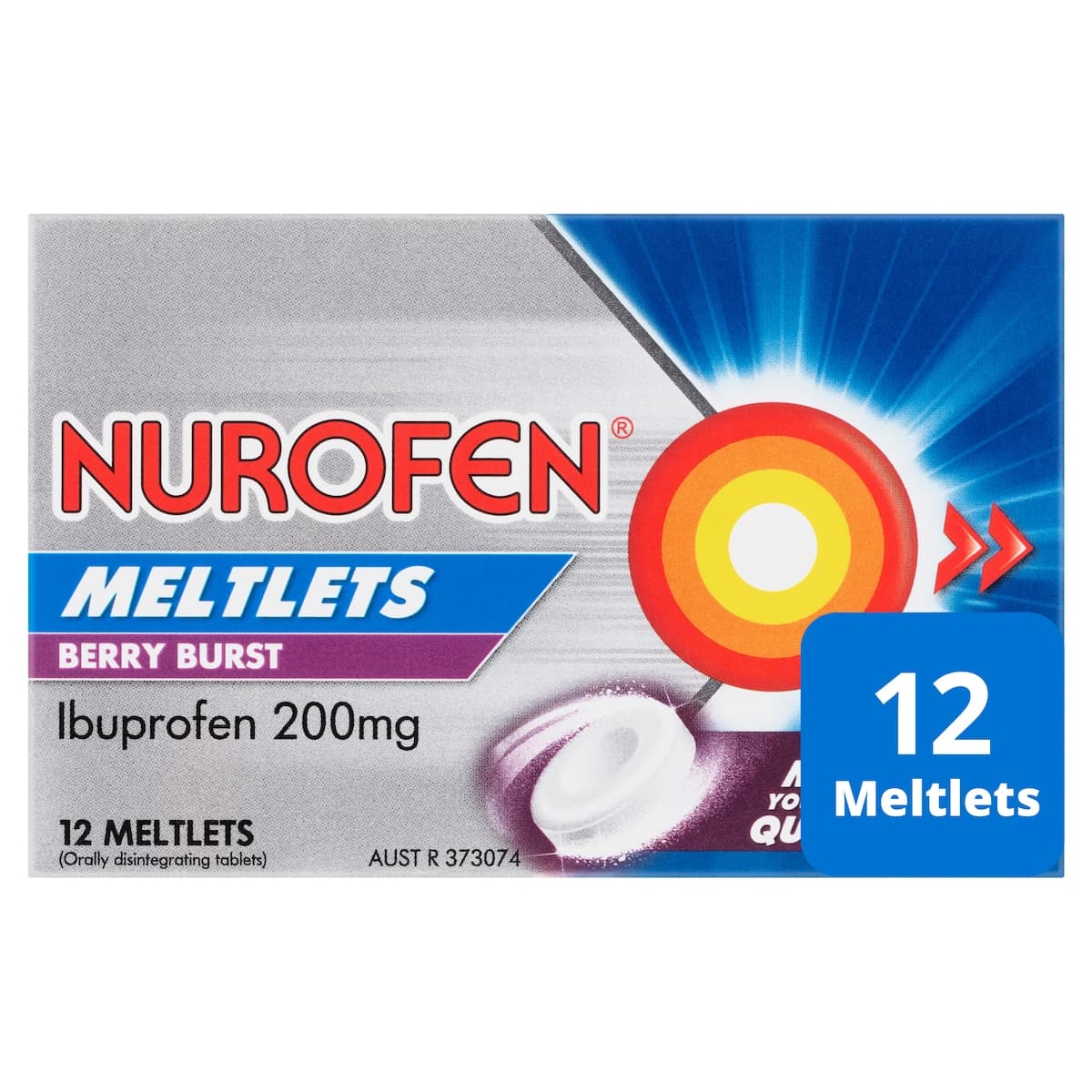 Thumbnail Nurofen Meltlets Pain Relief Berry Burst 12 Tablets