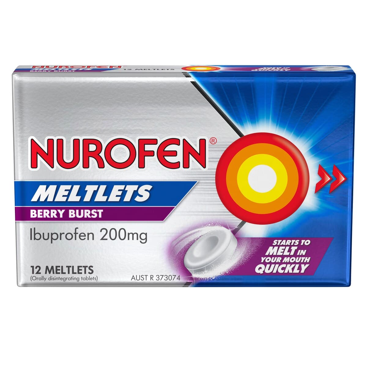 Thumbnail Nurofen Meltlets Pain Relief Berry Burst 12 Tablets