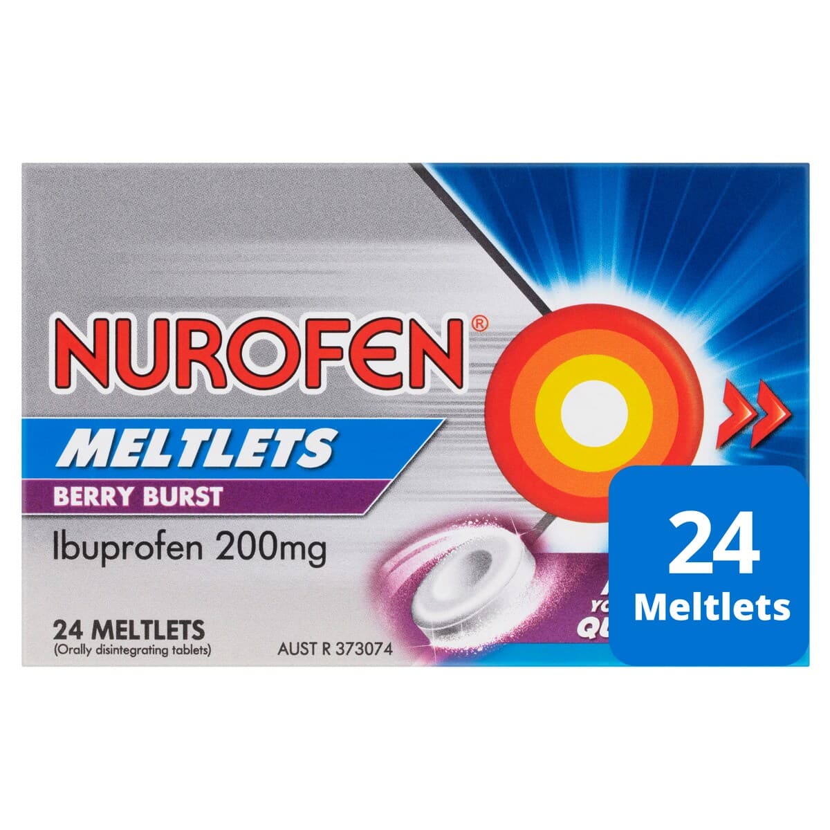 Thumbnail Nurofen Meltlets Pain Relief Berry Burst 24 Tablets