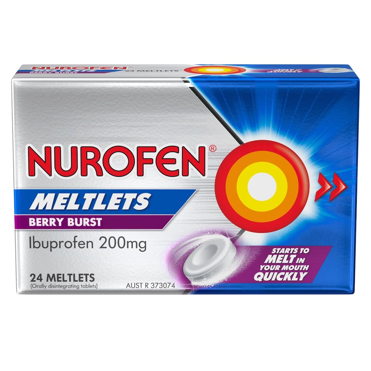 Thumbnail Nurofen Meltlets Pain Relief Berry Burst 24 Tablets