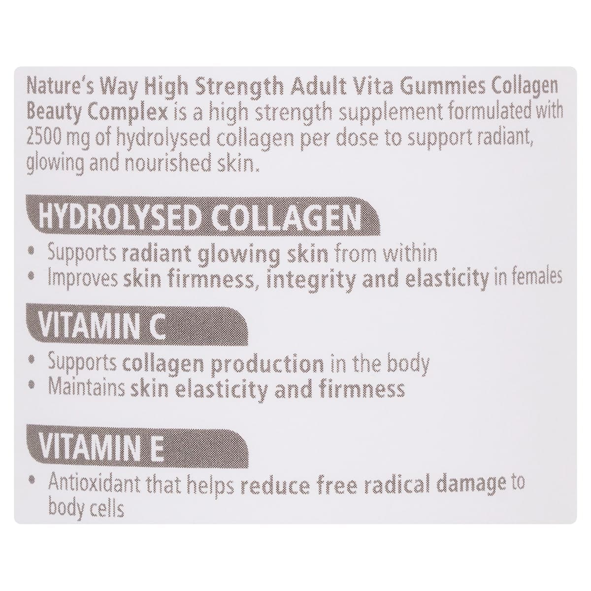 Thumbnail Natures Way High Strength Adult Vita Gummies Collagen Beauty Complex 50 Pack