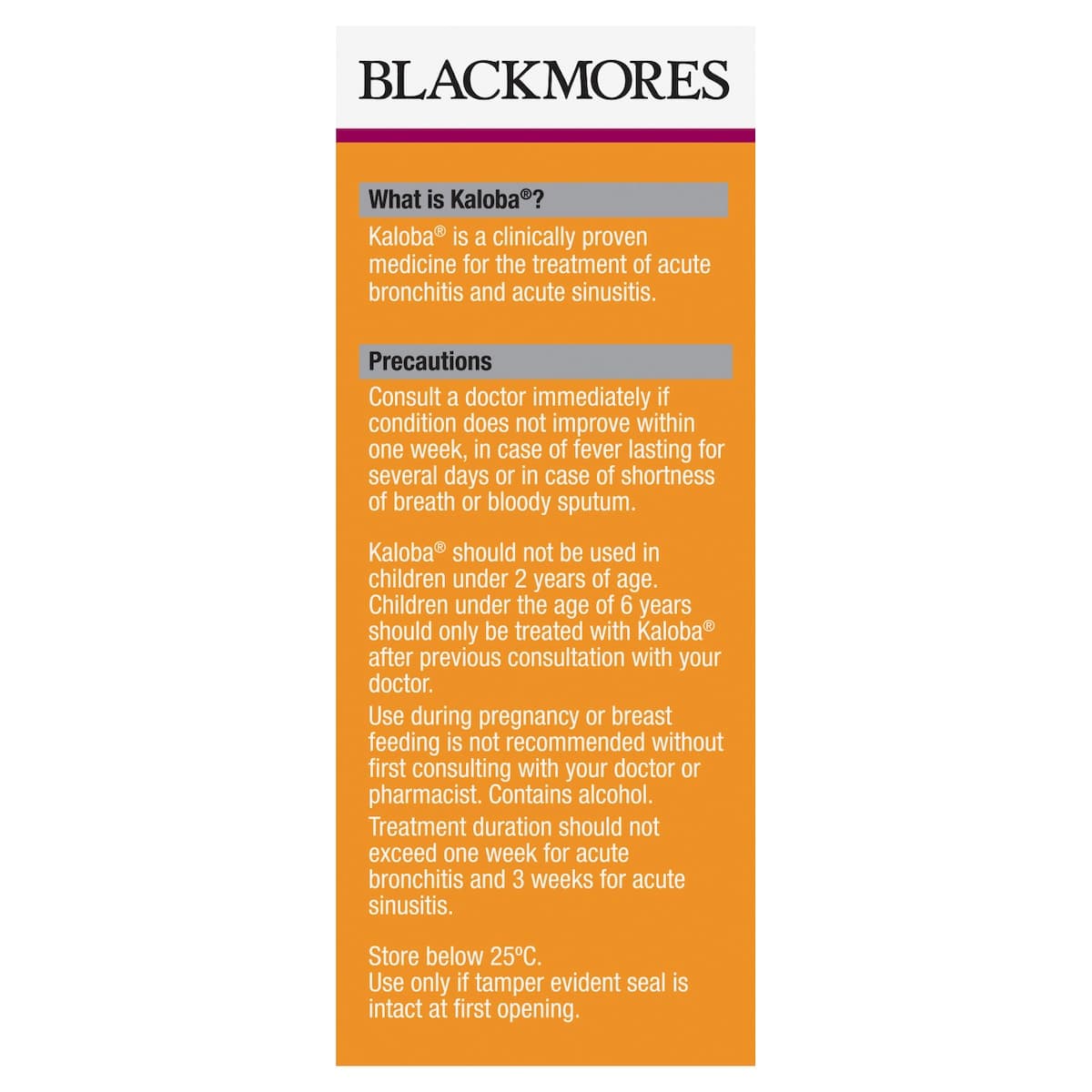 Thumbnail Blackmores Kaloba 50Ml