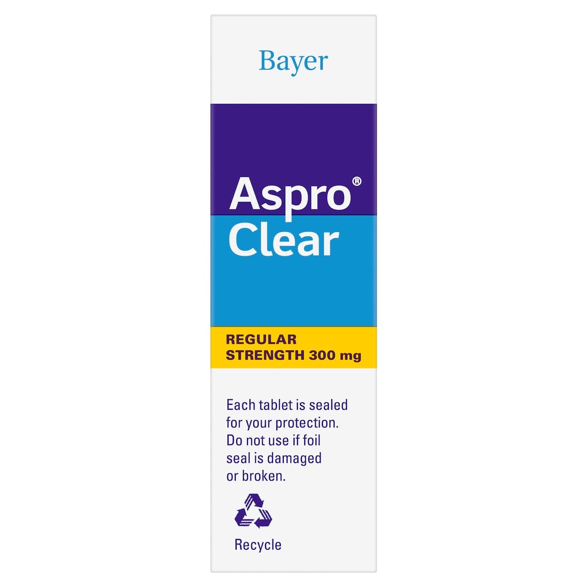 Thumbnail Aspro Clear Regular Strength Aspirin 24 Soluble Tablets