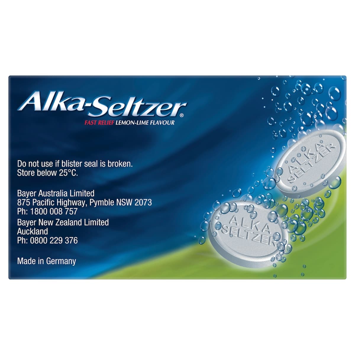 Thumbnail Alka Seltzer Lemon 20 Effervescent Tablets