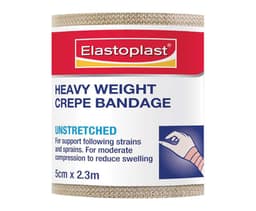 Elastoplast Heavy Weight Crepe Bandage Unstretched 5Cm X 2.3M Roll