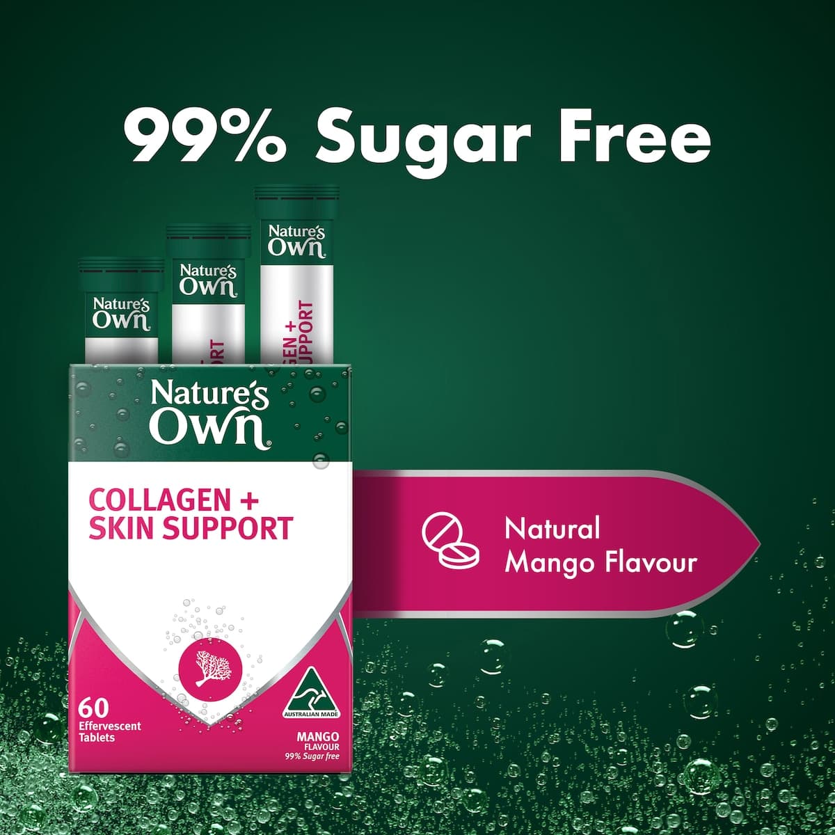 Thumbnail Nature's Own Collagen + Skin Support Effervescent 60 Tablets