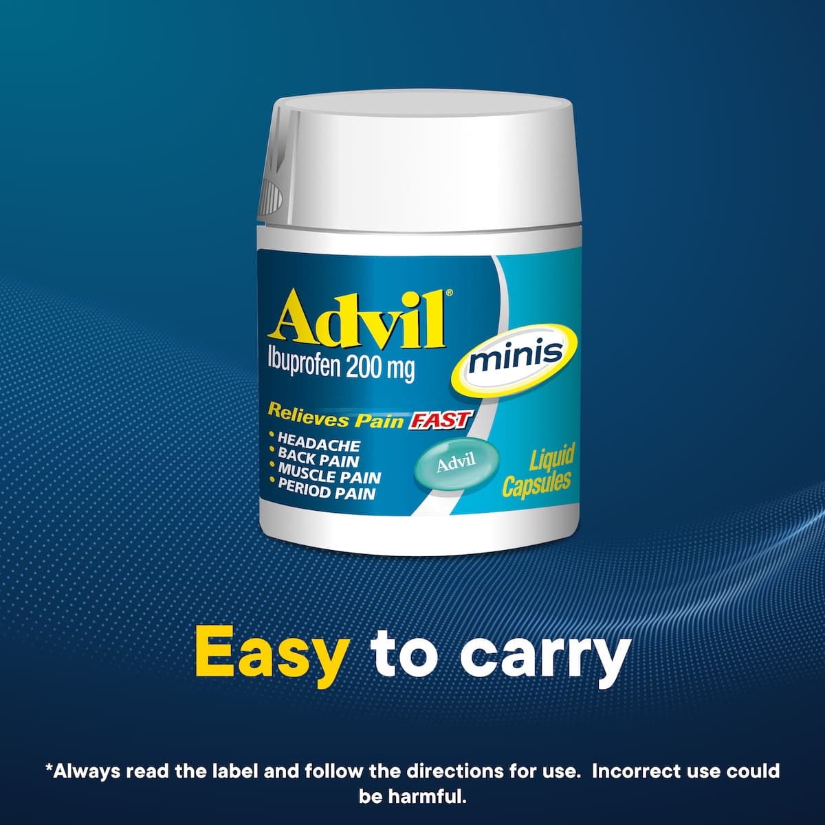 Thumbnail Advil Minis Fast Pain Relief 20 Liquid Capsules