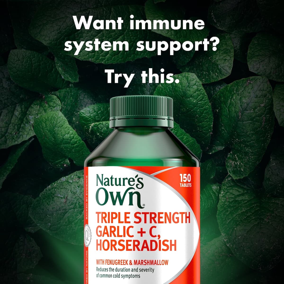 Thumbnail Natures Own Triple Strength Garlic+C Horseradish 150 Tablets