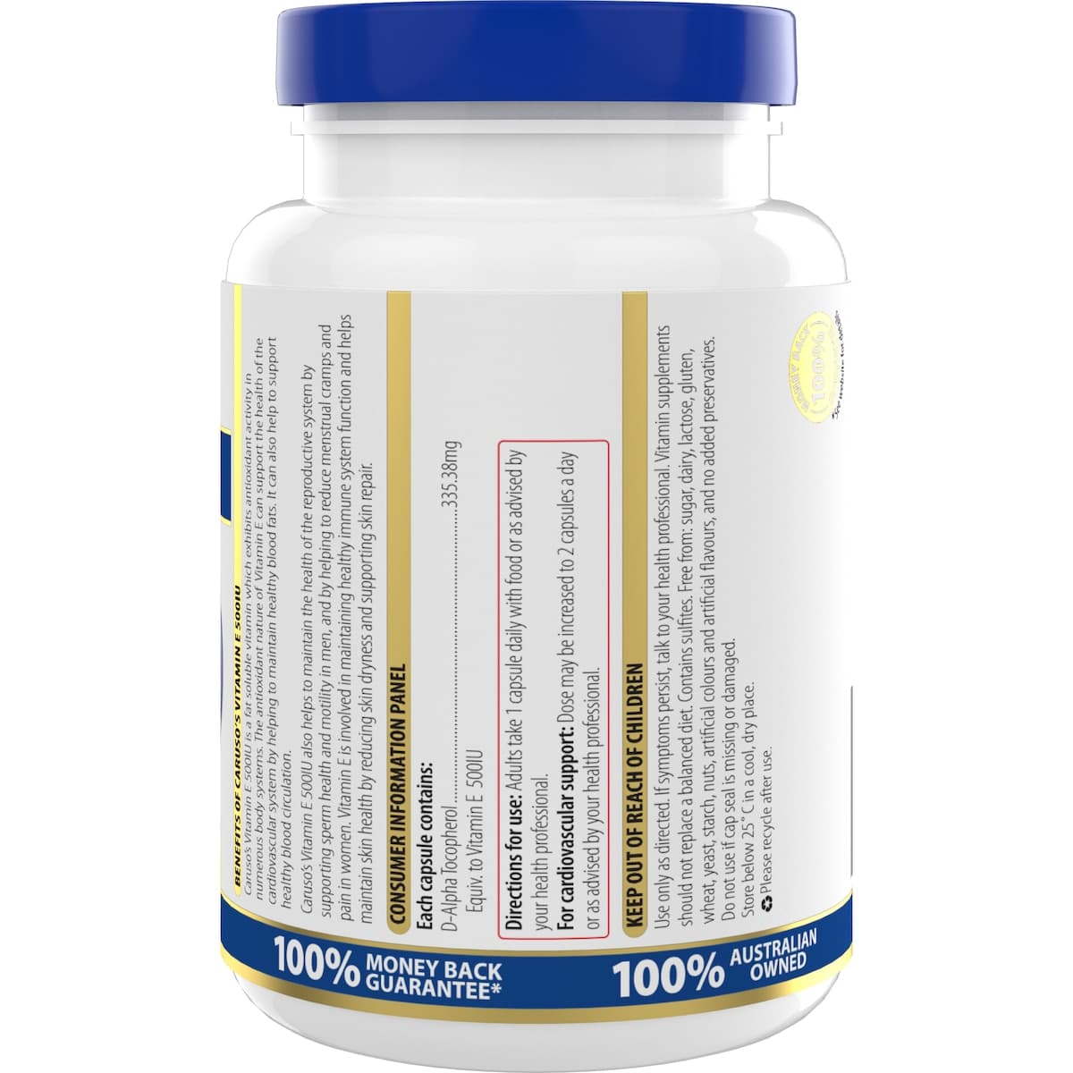 Carusos Vitamin E 500Iu 150 Capsules