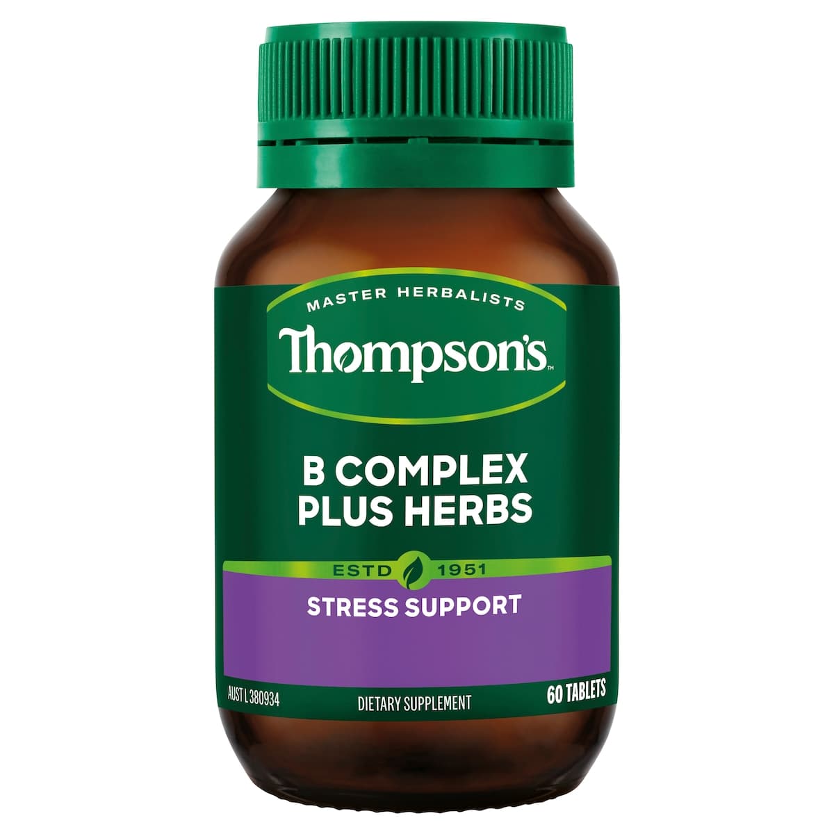 Thumbnail Thompsons B Complex Plus Herbs 60 Tablets