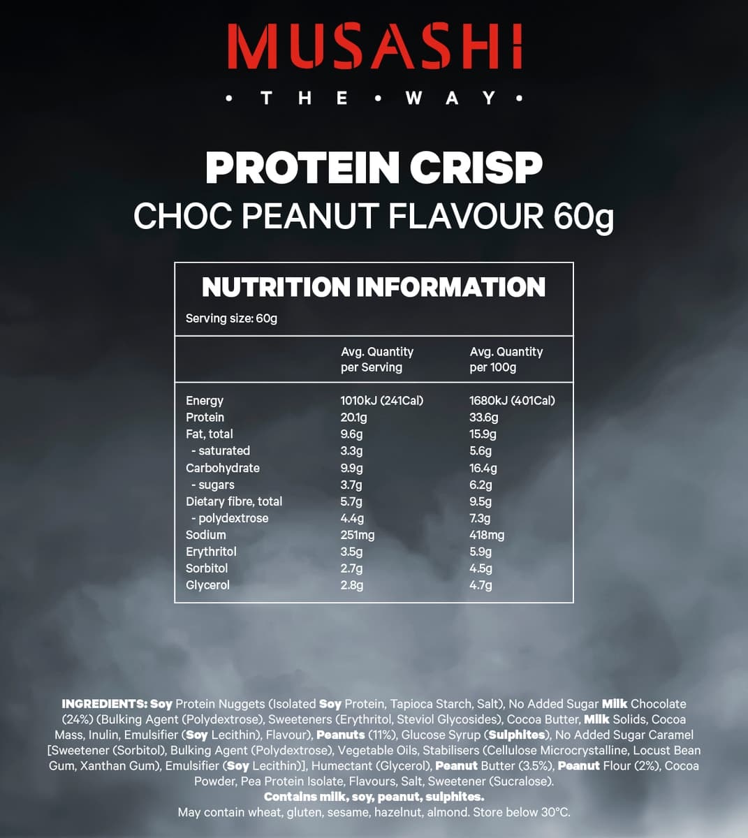 Thumbnail Musashi Choc Peanut Protein Crisp Bar 12 X 60G