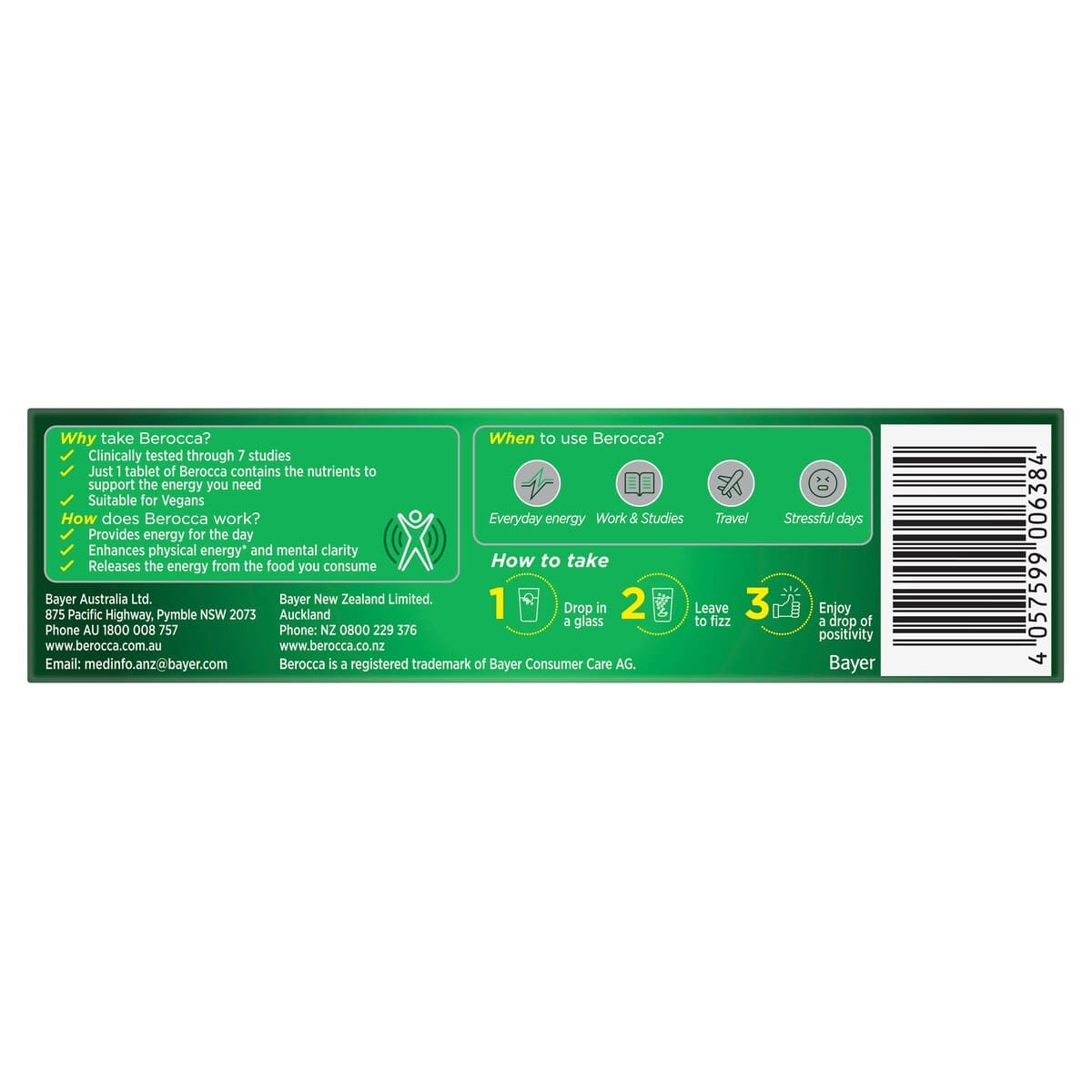 Thumbnail Berocca Energy Original Berry 15 Effervescent Tablet