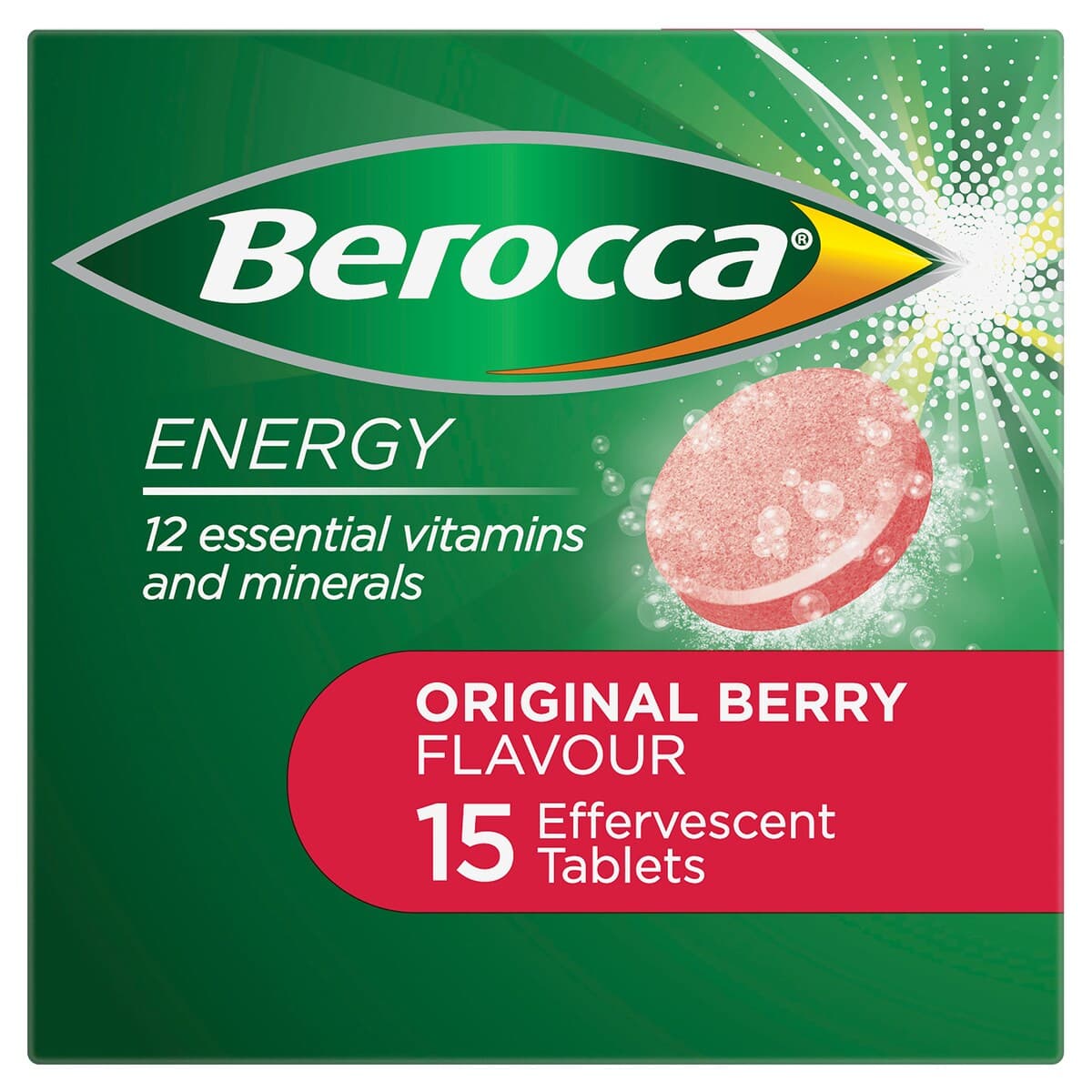 Thumbnail Berocca Energy Original Berry 15 Effervescent Tablet