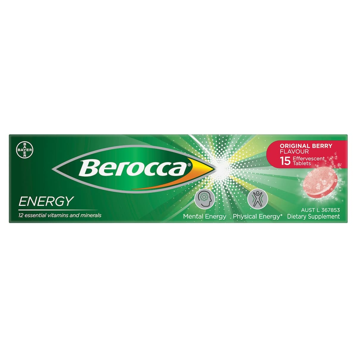 Thumbnail Berocca Energy Original Berry 15 Effervescent Tablet