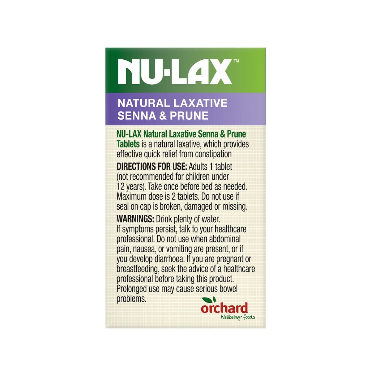 Thumbnail Nu-Lax Natural Laxative Senna & Prune 40 Tablets