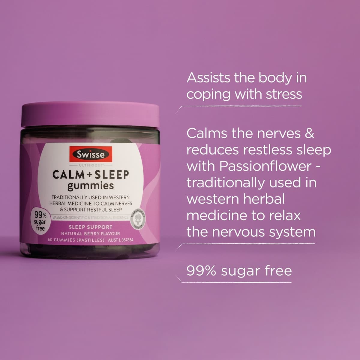 Thumbnail Swisse Ultiboost Calm + Sleep Gummies 60 Pack