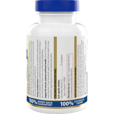 Carusos Vitamin D3 1000Iu 250 Capsules