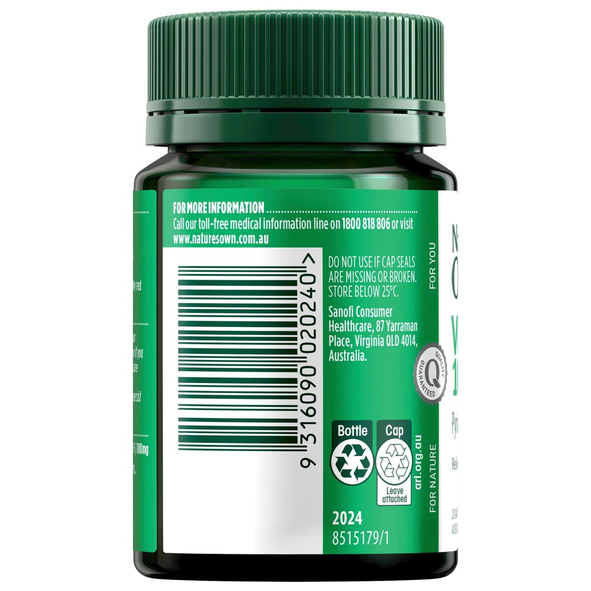 Thumbnail Natures Own Vitamin B6 100Mg 60 Tablets